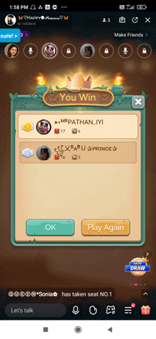 a screenshot of a game that says " you win " on it