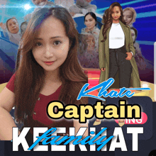 a poster for captain keekikat shows a woman