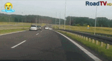 a screenshot of a highway with the words road tv hd on the top
