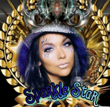 a picture of a woman and the words sparkle star