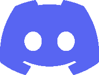 a blue discord logo with white eyes and a smile