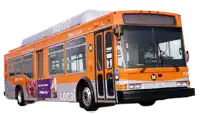 an orange metro local bus with the number 72 on it