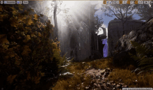 a screenshot of a video game called unreal that shows a path in the woods