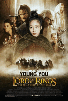 a movie poster for the lord of the rings shows a young girl