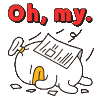 a cartoon drawing of a duck with the words oh my written above it