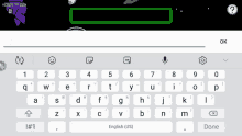 a screenshot of a keyboard that says english on it