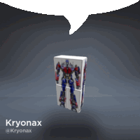 a 3d model of a robot with the name kryonax on it