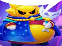 a cartoon character with a blue cape and a mask