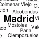 a list of spanish cities including madrid is displayed on a white background