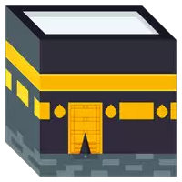 an illustration of a building with a yellow stripe on the side