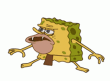 a cartoon of a spongebob squarepants character with a big nose