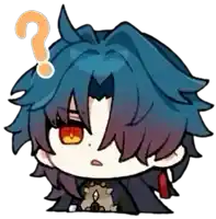 a chibi character with a question mark on his head