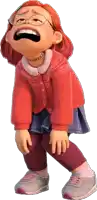 a girl in a red sweater and glasses is crying