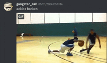 a basketball player 's ankles are broken in a gif from gangster_cat