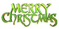 the word merry christmas is written in green on a white background