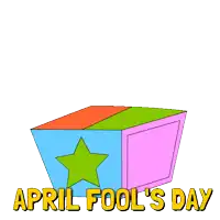 two penguins in a box with the words april fool 's day above them
