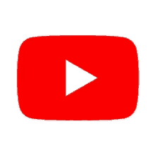 a red youtube icon with a white play button on a white background