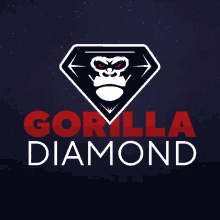 a logo for gorilla diamond with a gorilla in a diamond shape