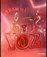 a poster that says " tu voz " in red letters