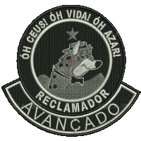 a black patch with a picture of a hyena and the words " reclamador avanzado "