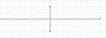 a graph of a line with arrows pointing to the left and right