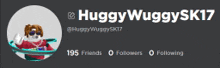 a picture of a person with the name huggy wuggy sk17 on it