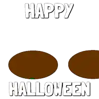 a cartoon penguin with a brain on its head and the words happy halloween