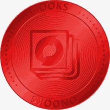 a red coin that says ' oks ' on it