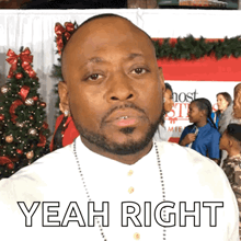a man with a beard says yeah right