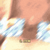 a blurred image of a person with the words 3 item below
