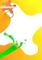 a nickelodeon poster with a splash of green liquid
