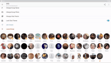 a screenshot of a group chat app showing a list of members