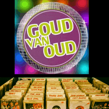 a disco ball with goud van oud on it