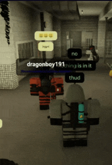 a screenshot of a video game that says dragonboy191 thing is in it