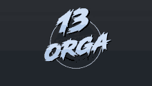 a logo that says 13 orga in white on a black background