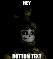 a picture of a cartoon character with the words hey bottom text on it