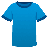 a blue t-shirt with a blue collar and short sleeves