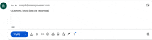 a screenshot of an email with a blue button that says " wyślij "