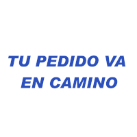 a blue sign that says tu pedido va en camino on a white background