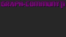 a dark background with purple text that says graph-community