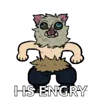 a cartoon drawing of a boar with the words his angry written below it
