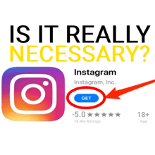 an advertisement for instagram asking if it is necessary