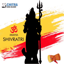 a poster for maha shivaratri with a statue of shiva