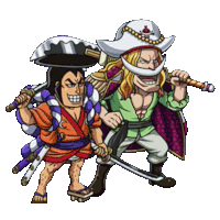 a cartoon of a man holding a sword next to another man holding a sword