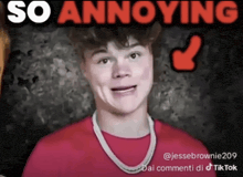 a man with a thumbs up next to the words so annoying on a screen