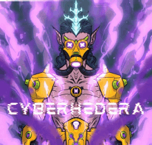 a cartoon drawing of a man with a mask and the words cyberfedera on the bottom