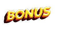 the word bonus is written in gold and red letters