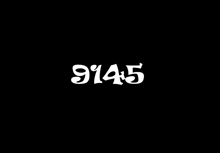 the number 9145 is on a black background in white letters .