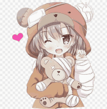 a girl is holding a teddy bear with bandages on her arm