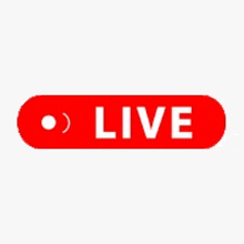 a red button with the word live written on it .